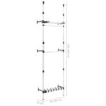 Système de garde-robe télescopique barres et étagère Aluminium – Image 9
