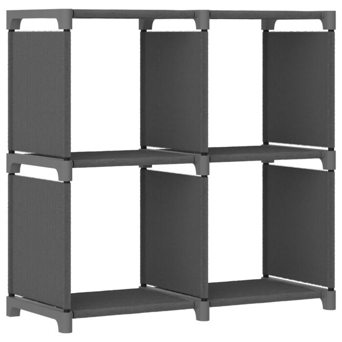 Étagère d'affichage 4 cubes Gris 69x30x72,5 cm Tissu – Image 1
