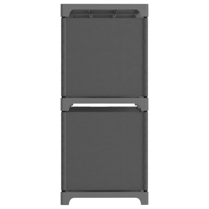 Étagère d'affichage 4 cubes Gris 69x30x72,5 cm Tissu – Image 3