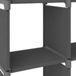 Étagère d'affichage 4 cubes Gris 69x30x72,5 cm Tissu – Image 6