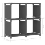 Étagère d'affichage 4 cubes Gris 69x30x72,5 cm Tissu – Image 7