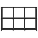 Étagère d'affichage 6 cubes Noir 103x30x72,5 cm Tissu – Image 2