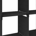 Étagère d'affichage 6 cubes Noir 103x30x72,5 cm Tissu – Image 6