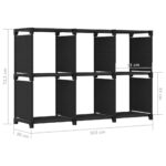 Étagère d'affichage 6 cubes Noir 103x30x72,5 cm Tissu – Image 7
