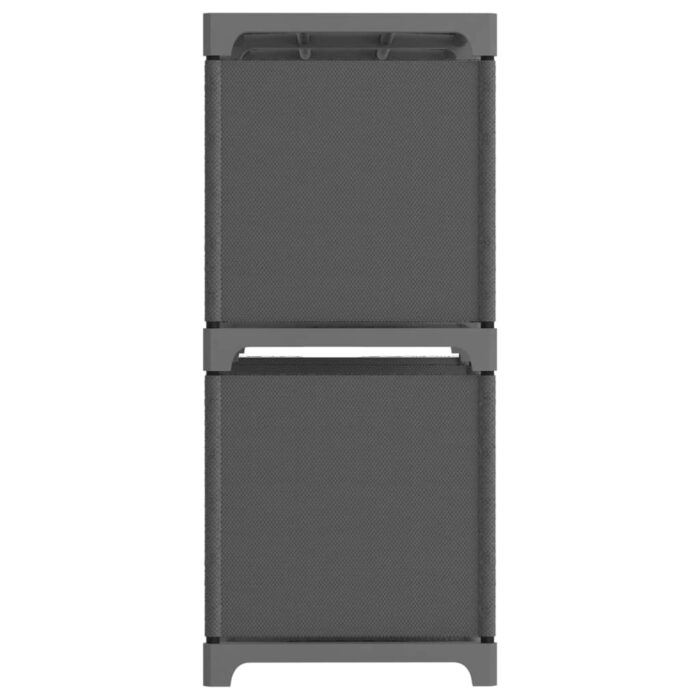 Étagère d'affichage 6 cubes Gris 103x30x72,5 cm Tissu – Image 3