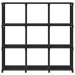 Étagère d'affichage 9 cubes Noir 103x30x107,5 cm Tissu – Image 2
