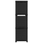 Étagère d'affichage 9 cubes Noir 103x30x107,5 cm Tissu – Image 3