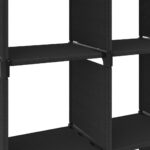 Étagère d'affichage 9 cubes Noir 103x30x107,5 cm Tissu – Image 6