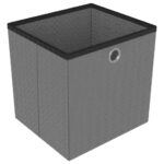 Étagère à 9 cubes avec boîtes Noir 103x30x107,5 cm Tissu – Image 7