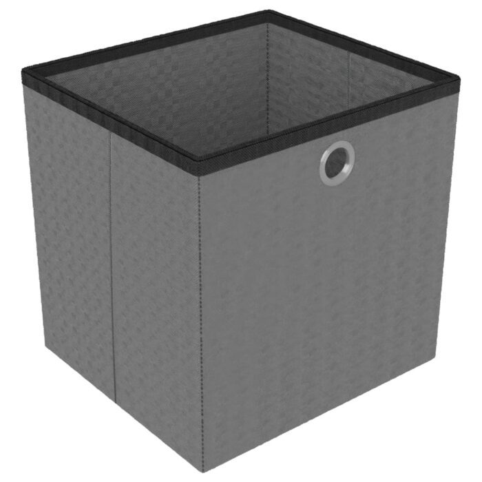 Étagère à 9 cubes avec boîtes Noir 103x30x107,5 cm Tissu – Image 7