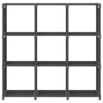 Étagère d'affichage 9 cubes Gris 103x30x107,5 cm Tissu – Image 2