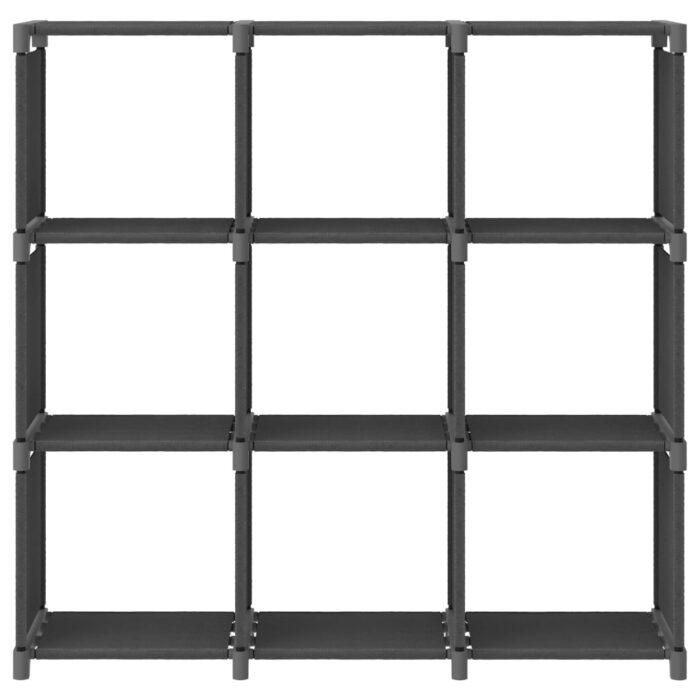 Étagère d'affichage 9 cubes Gris 103x30x107,5 cm Tissu – Image 2