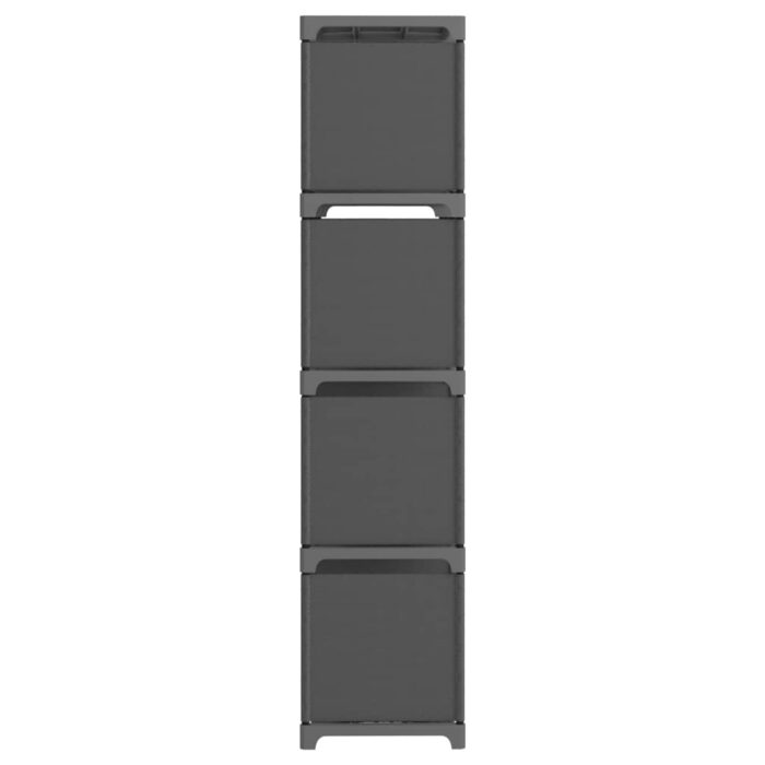 Étagère d'affichage 12 cubes Gris 103x30x141 cm Tissu – Image 3