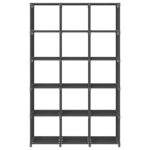 Étagère d'affichage 15 cubes Gris 103x30x175,5 cm Tissu – Image 2