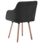 Chaises à manger lot de 2 gris foncé tissu – Image 5