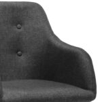 Chaises à manger lot de 2 gris foncé tissu – Image 6