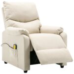 Fauteuil de massage Crème Tissu – Image 3