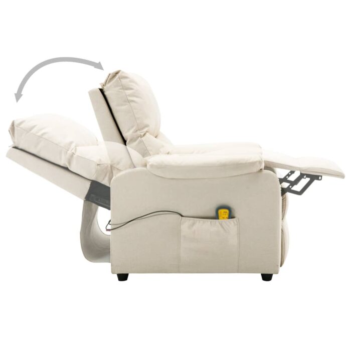 Fauteuil de massage Crème Tissu – Image 6