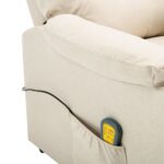Fauteuil de massage Crème Tissu – Image 8