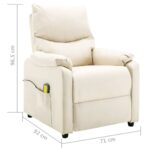 Fauteuil de massage Crème Tissu – Image 9
