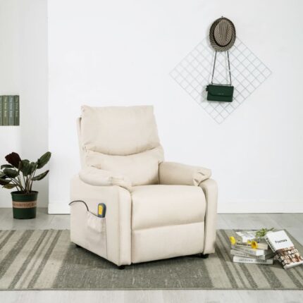 Fauteuil de massage Crème Tissu