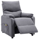 Fauteuil de massage Gris clair Tissu – Image 3