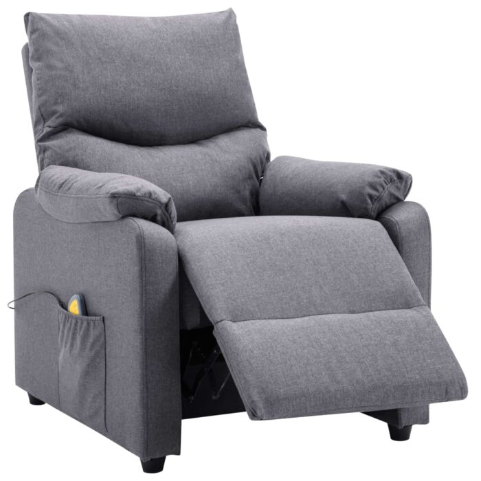 Fauteuil de massage Gris clair Tissu – Image 3