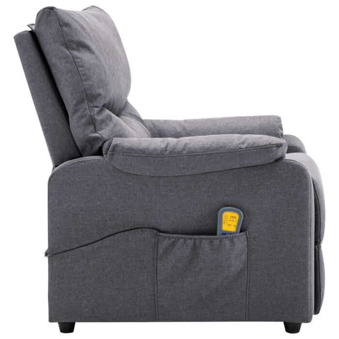 Fauteuil de massage Gris clair Tissu – Image 5