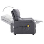 Fauteuil de massage Gris clair Tissu – Image 6