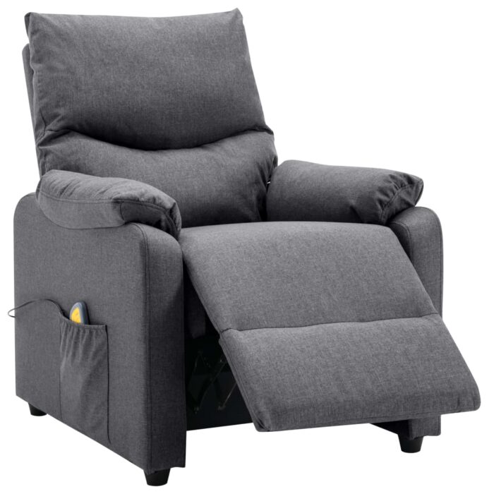 Fauteuil de massage Gris foncé Tissu – Image 3