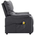 Fauteuil de massage Gris foncé Tissu – Image 5