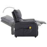 Fauteuil de massage Gris foncé Tissu – Image 6
