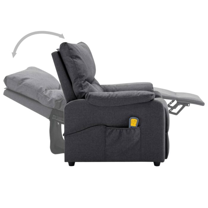 Fauteuil de massage Gris foncé Tissu – Image 6