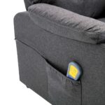 Fauteuil de massage Gris foncé Tissu – Image 8