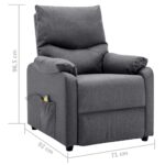 Fauteuil de massage Gris foncé Tissu – Image 9
