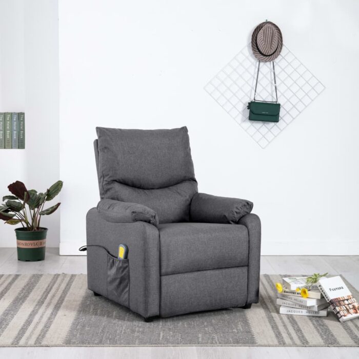Fauteuil de massage Gris foncé Tissu – Image 1