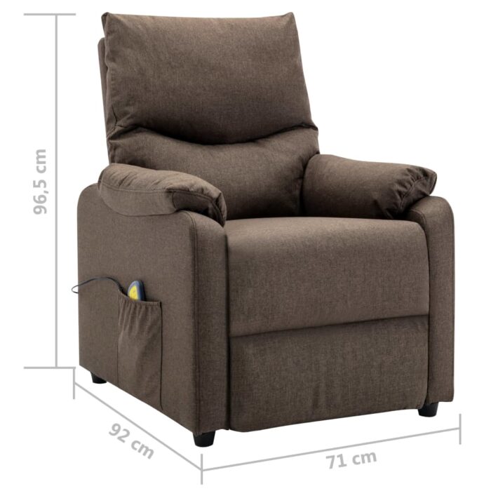 Fauteuil de massage Marron Tissu – Image 9