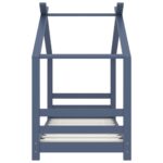 Cadre de lit d'enfant Gris Bois de pin massif 70x140 cm – Image 2