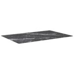Dessus de table noir 100x62 cm 8 mm verre trempé design marbre – Image 2