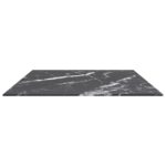 Dessus de table noir 100x62 cm 8 mm verre trempé design marbre – Image 4