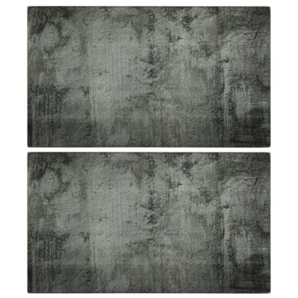 Planches à découper 2 pcs motif de béton Verre trempé