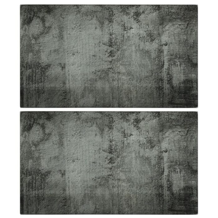 Planches à découper 2 pcs motif de béton Verre trempé – Image 1