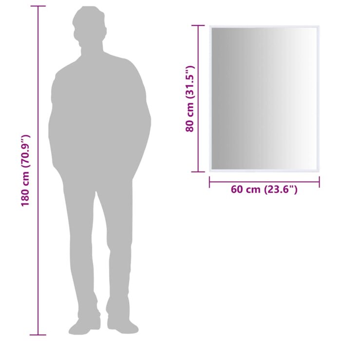 Miroir Blanc 80x60 cm – Image 5