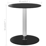 Table basse Noir 40 cm Verre trempé – Image 4