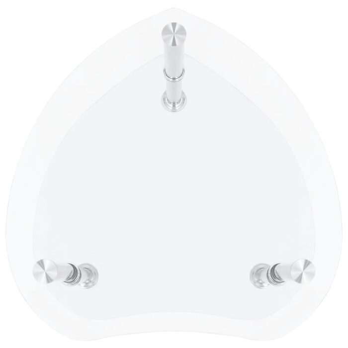 Table d'appoint 2 niveaux Transparent 38x38x50 cm Verre trempé – Image 4