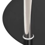 Table d'appoint 2 niveaux Transparent et noir 38cm Verre trempé – Image 3
