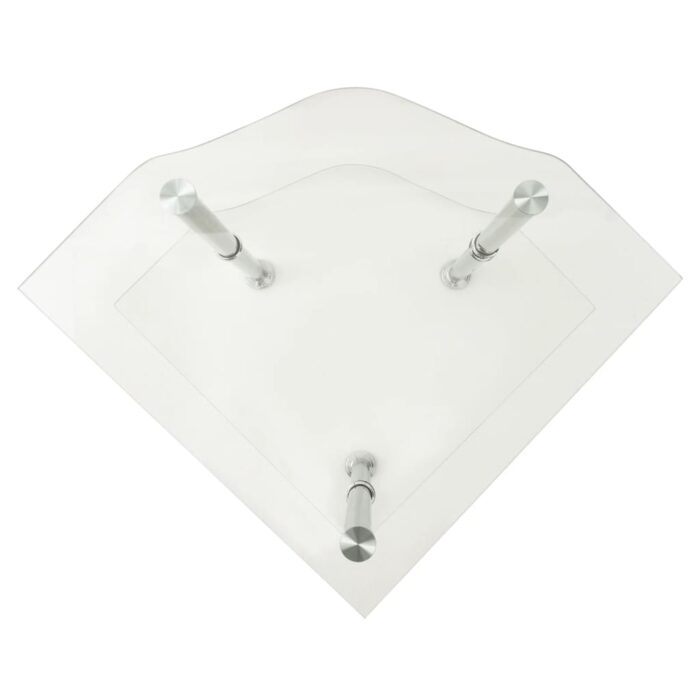 Table d'appoint 2 niveaux Transparent 38x38x50 cm Verre trempé – Image 2