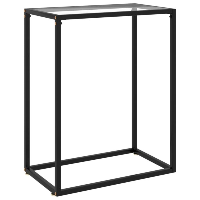 Table console Transparent 60x35x75 cm Verre trempé – Image 1
