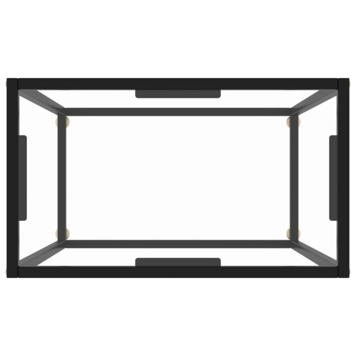 Table console Transparent 60x35x75 cm Verre trempé – Image 3