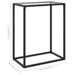 Table console Transparent 60x35x75 cm Verre trempé – Image 5